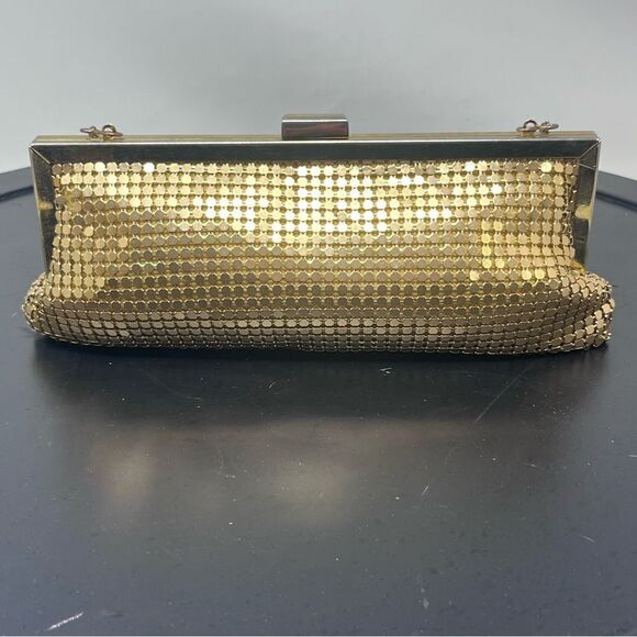 La Regale Chain Gold Sequin Bling Evening Gala Bag Vintage - Picture 4 of 10